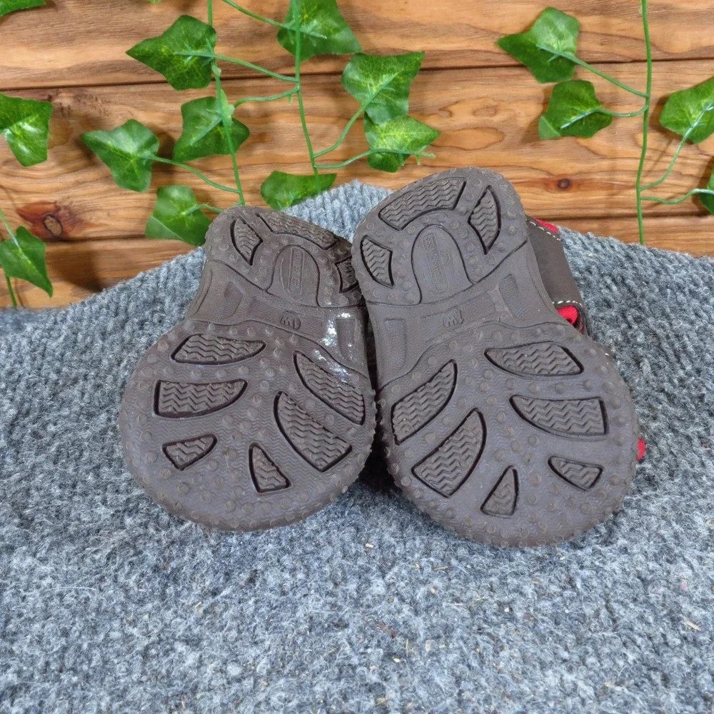 Sesame Street Elmo Toddler Fisherman Sandals Size 1W‎ Casual Brown Red Shoes